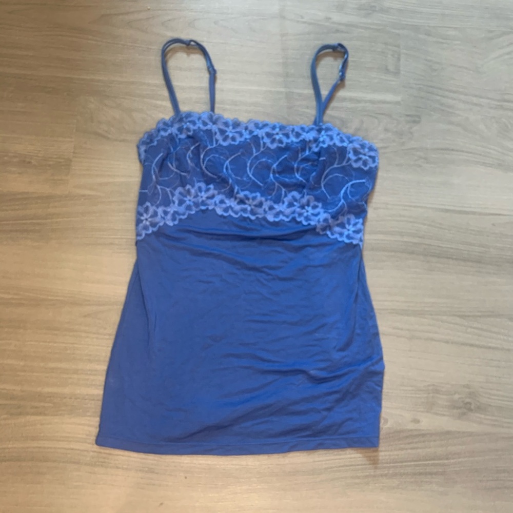 Felina Blue tank top. Size M